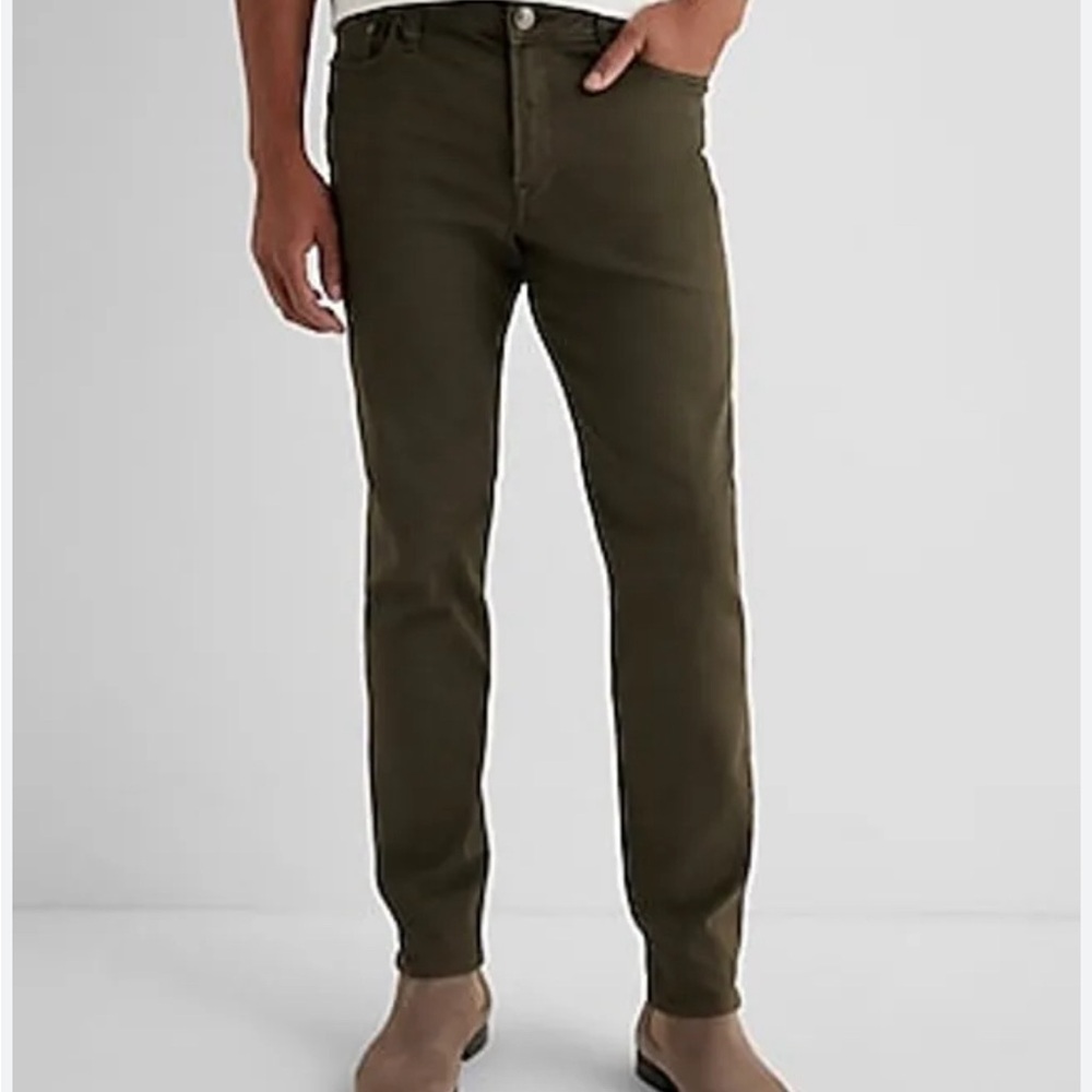 Theory slim straight leg jeans Men's size 31 Olive forest green